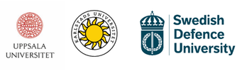 Logos of Uppsala University, Karlstad University and the Swedish Defence University